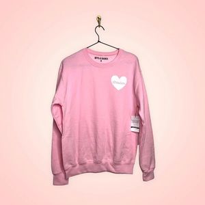 Nwt Bffs & Babes pink “Christian” sweat shirt (Sz S)